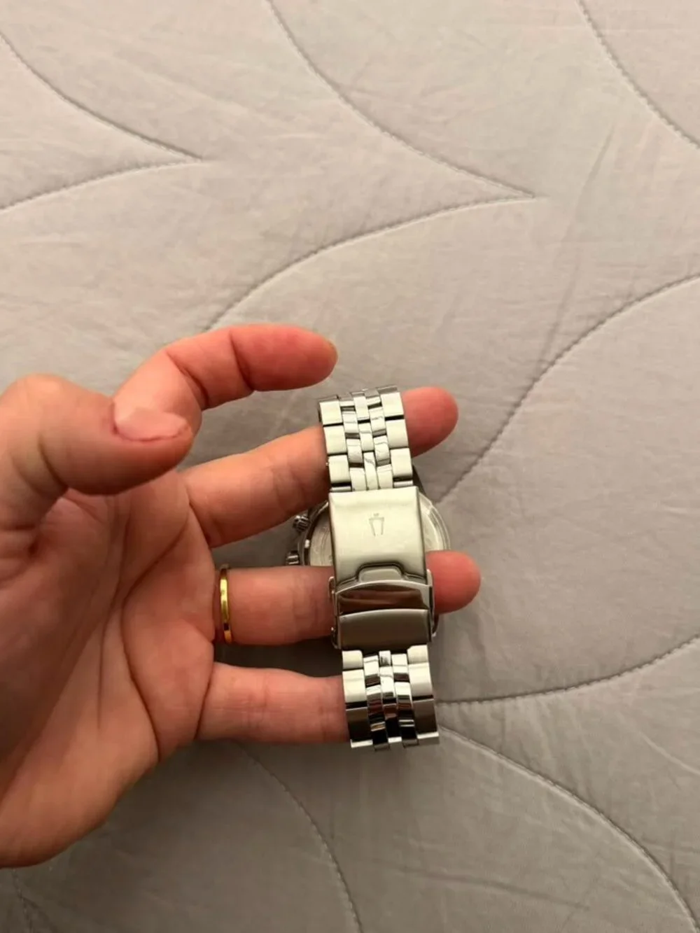 Bulova Marine Star Men's Watch Stainless Steel Excellent Condition